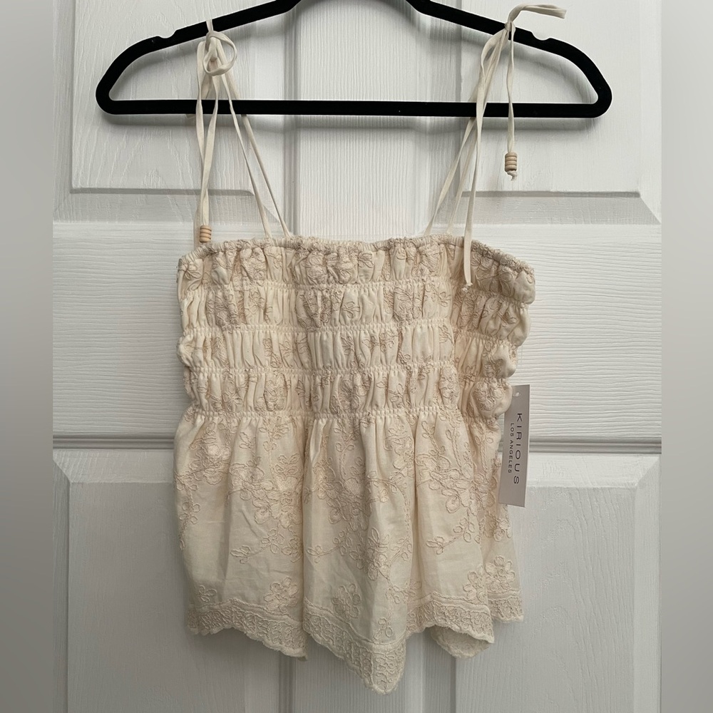 Monteau Cream Lace Camisole